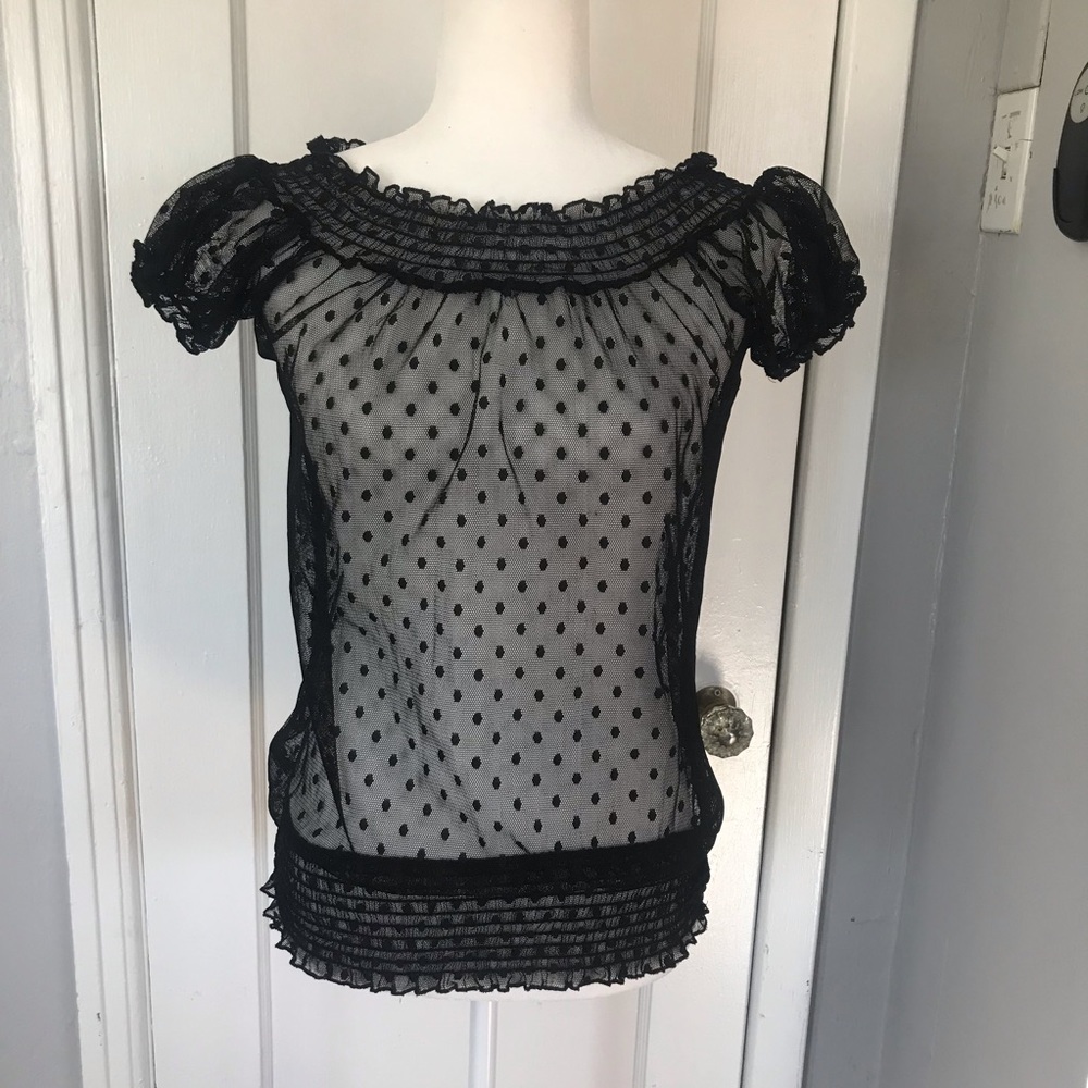 Papaya sheer blouse